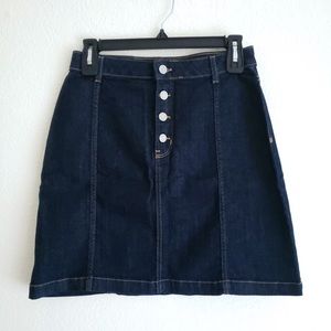 Dark Wash Denim Skirt